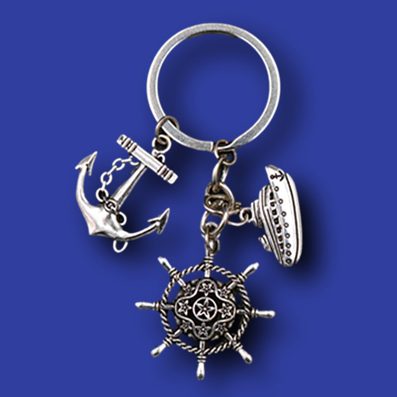 Wholesale Ship Rudder Anchor Brave Keychain